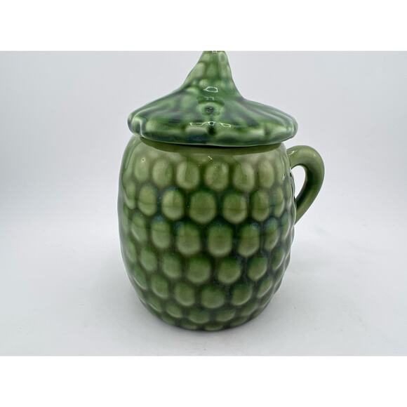 Green Sugar Bowl Vintage‎ Cute Abstract Fairy - Picture 3 of 9